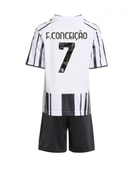 Billige Fotballdrakt Juventus Francisco Conceicao #7 Replika Hjemmedraktsett Barn 2025-26 Kortermet (med bukser)